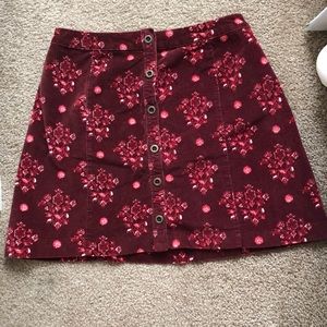 Hollister Red A-line skirt
